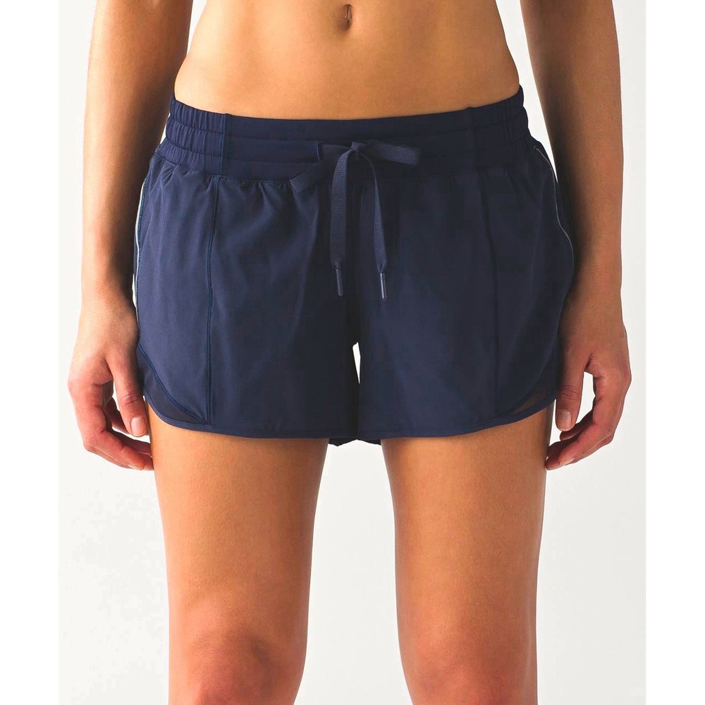 Lululemon Hotty Hot Short (Long 4") Midnight Navy women's Size 4